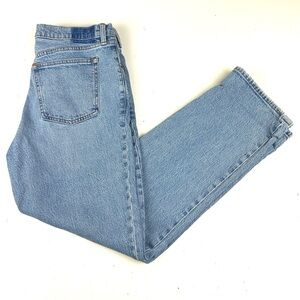 Abercrombie & Fitch Womens The 90s Straight Mid Rise Blue jeans Denim Sz 30